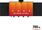 36-Inch 4-Burner Propane Gas Griddle With Flat Top And Side Stands