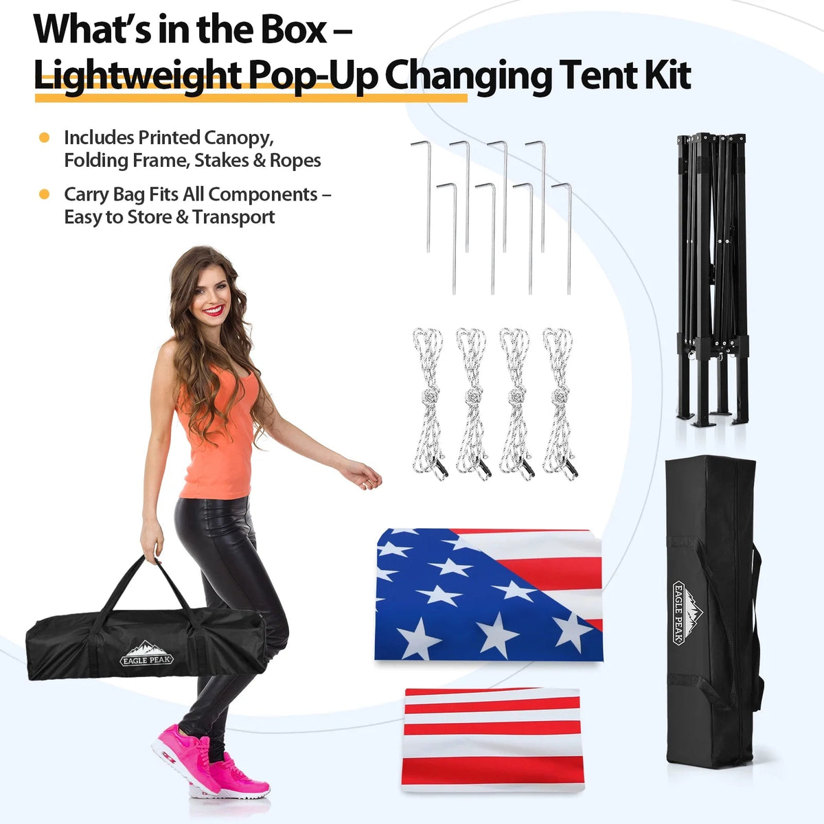 EAGLE PEAK Ultra Compact 4 ft x 4 ft Pop-Up Changing Room Canopy - Flex