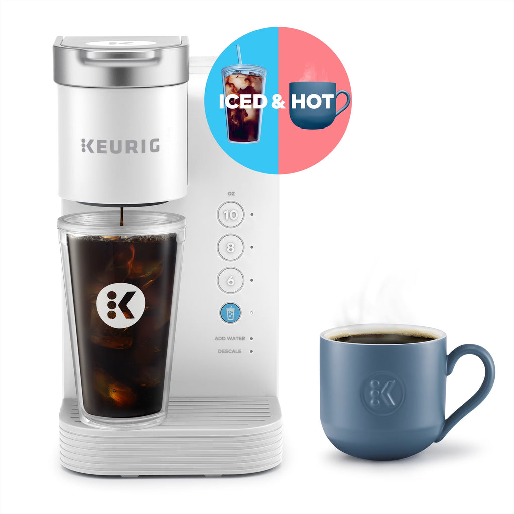 Keurig Single-Serve K-Cup Pod Coffee Maker, White - K-Iced Essentials