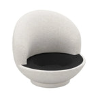 Hillsdale Boulder Upholstered Swivel Storage Chair, Ash White