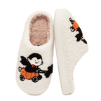 BERANMEY Halloween Slippers for Women Perfect Soft Plush Comfy Warm Slip-On Cute Womens Slippers Indoor Fluffy House Slippers for Women and Men Non-slip Fuzzy Flat Slides