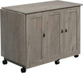Craft Cart Rolling Sewing Storage Cabinet With Expandable Top - Mystic Oak