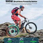 Gocio Adult Electric Mountain Bike 26 inch 500W 48V 7.8AH