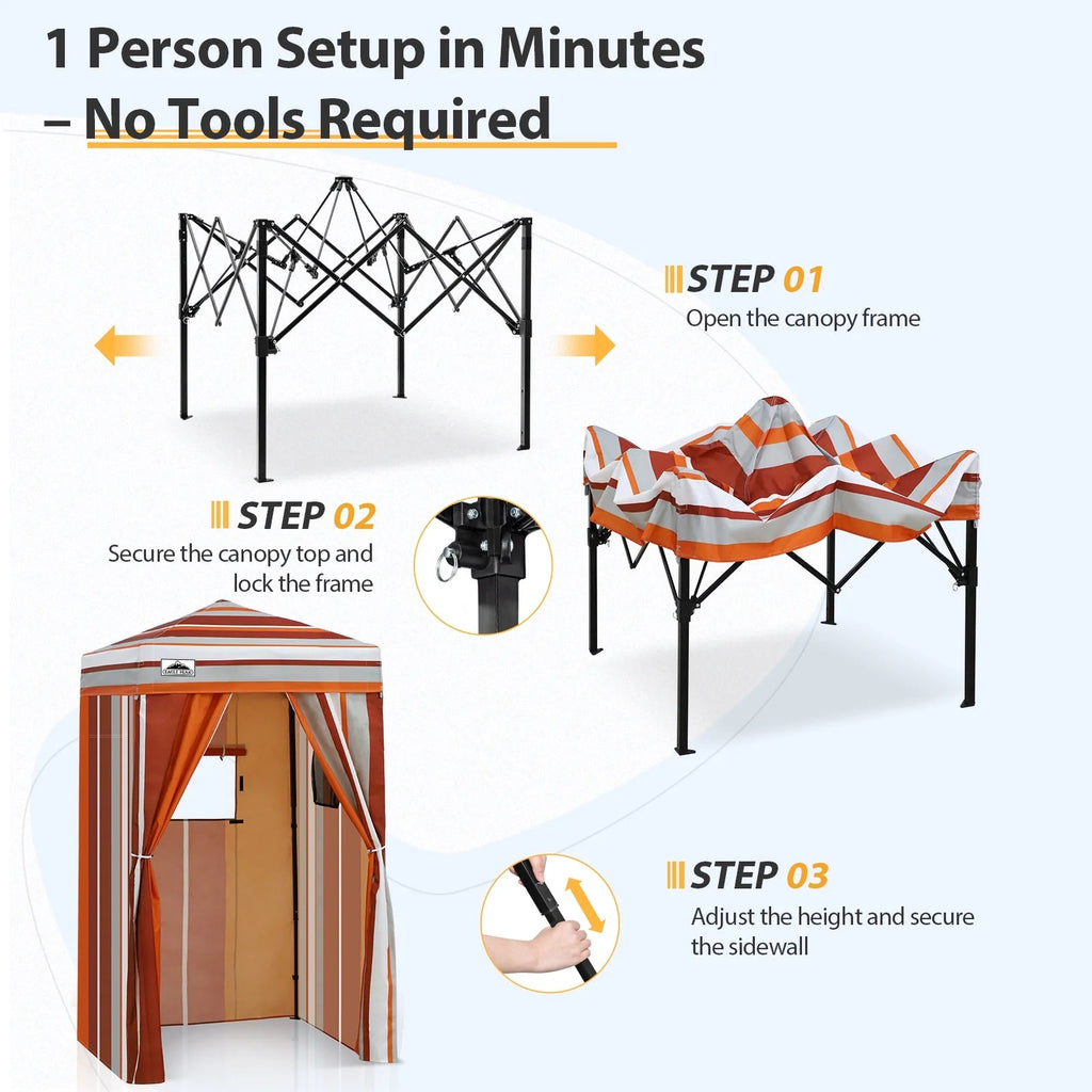 EAGLE PEAK Ultra Compact 4 ft x 4 ft Pop-Up Changing Room Canopy - Flex