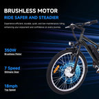 26 Inch Adult 3 Wheel Electric Tricycle With Basket, Fat Tires, 7 Speeds, 350W Motor, 36V 10Ah Battery - BICYCLE