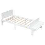 White Twin Bed With Footboard Bench
