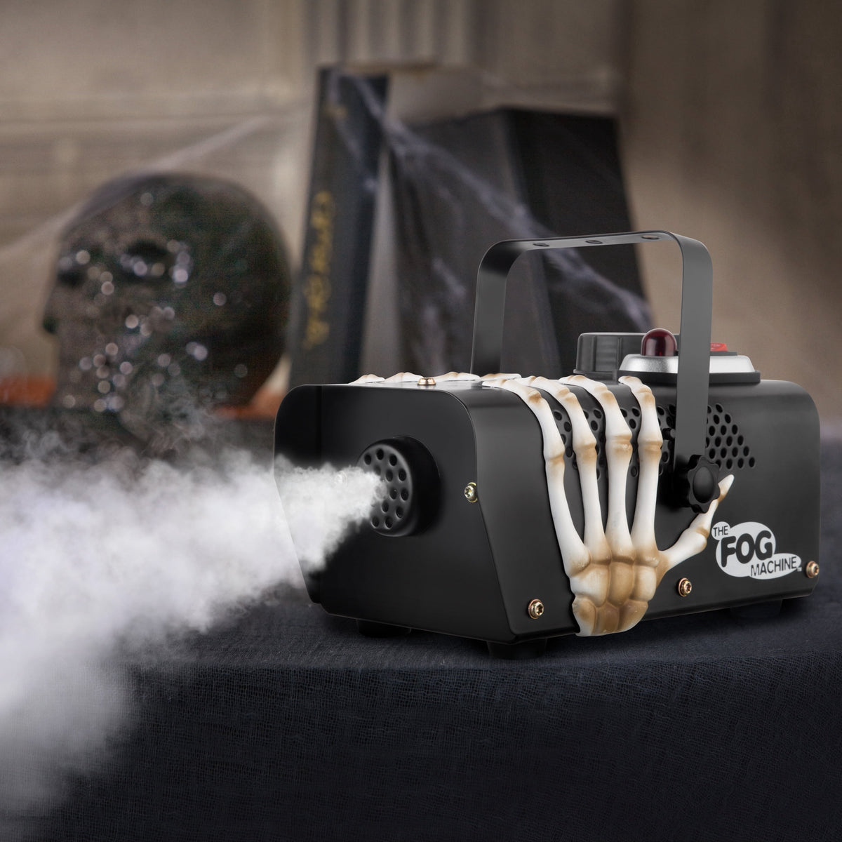 400W Skeleton Hands Fog Machine with Remote Control, Black, Halloween by Way To Celebrate