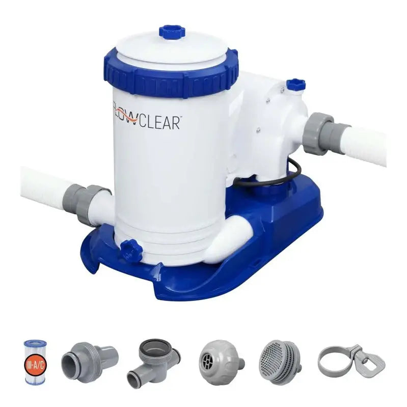 Bestway Flowclear Above-Ground Pool Filter Pump, 2500 GPH, 18.9 Inches - 58392E