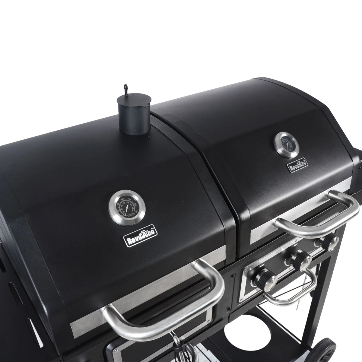 Dual Fuel Gas And Charcoal Combo Grill, Black With Stainless - GBC1793W