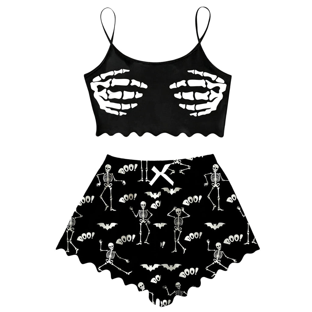Pajamas For Women Set Halloween Cozy 2 Piece Outfit Soft Comfortable Sleepwear Loungewear Nightwear Nightclothes Homewear
