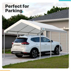 ADVANCE OUTDOOR Heavy Duty Portable Carport 10x20 ft, Beige