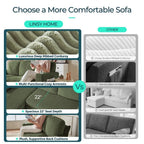LINSY HOME Pull-Out Chaise Loveseat Sofa, 56 inch, Dark Green - USB and Cup Holders