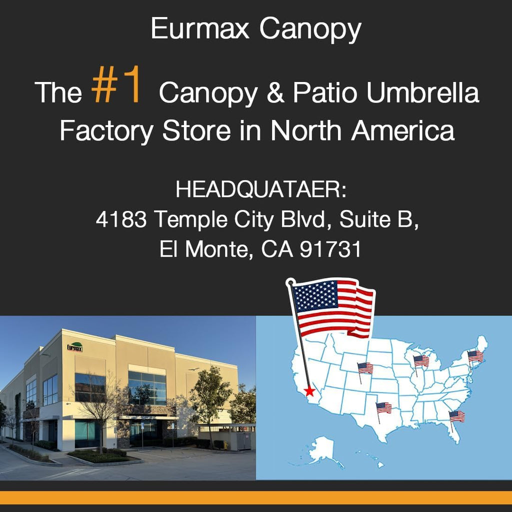 Eurmax USA NOMATTER 10x10ft Pop Up Canopy Tent With 1 Removable Sidewall And 4 Sand Bags