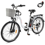 PEXMOR Adult Electric Bike 350W Peak 500W 36V 12.5AH 26in Cruiser