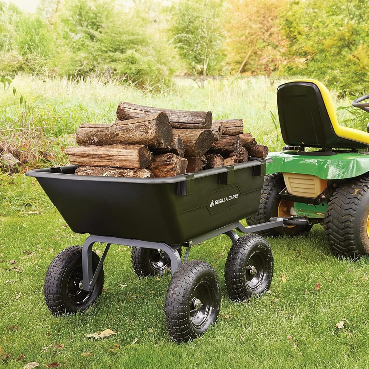 Gorilla Carts Utility Dump Wagon 6 Cubic Feet 1200 lb Capacity Black - GOR6PS