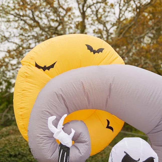 Airblown Jack Skellington And Sally Hills Scene Inflatable, 7 ft - 228486