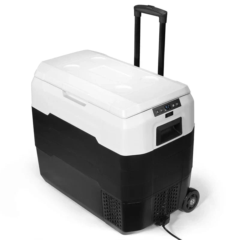 53-Quart Portable Bluetooth Rolling Cooler Refrigerator