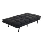 Mainstays Memory Foam Futon, Full, Black Faux Suede Fabric - MS95-010-107-02