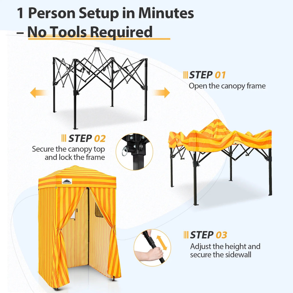 EAGLE PEAK Ultra Compact 4 ft x 4 ft Pop-Up Changing Room Canopy - Flex