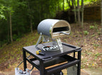 NUUK Three-Shelf Heavy Duty Rolling Outdoor Pizza Oven Table, 24 in x 30 in Steel