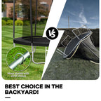 Maxkare 8 Ft Trampoline With Enclosure And Ladder, 264 LBS Capacity