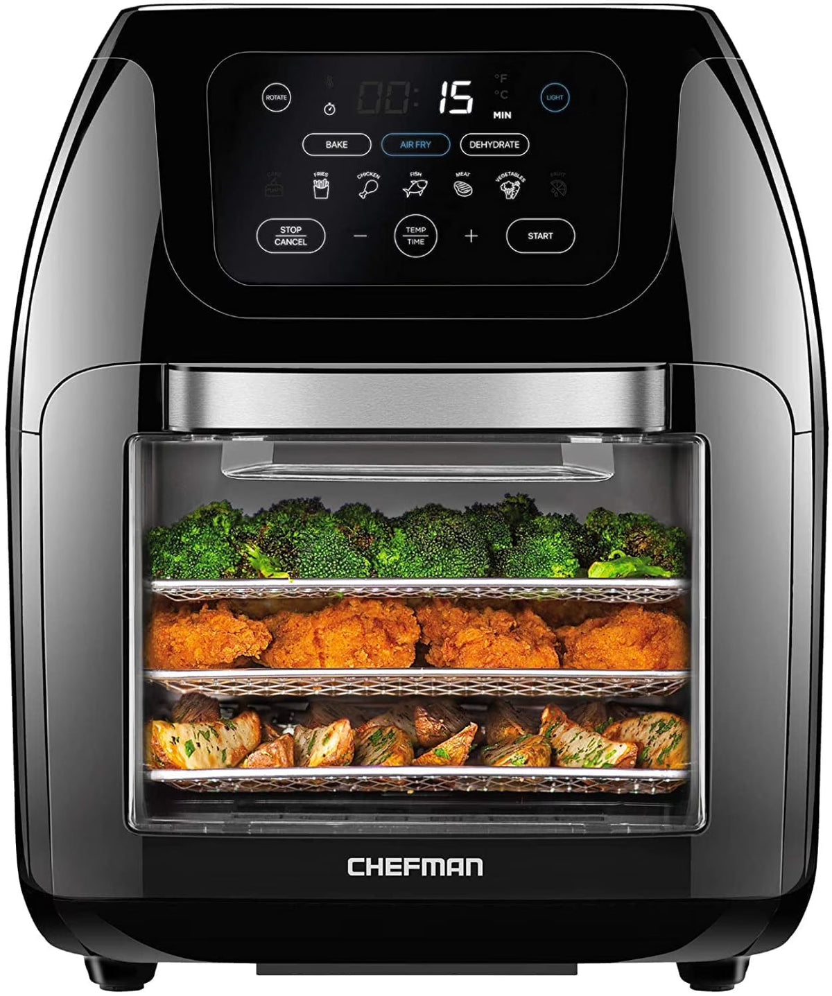 Chefman Digital Air Fryer With Rotisserie, 10 Qt, 17 Presets - CRJ38-10-RDO-V2