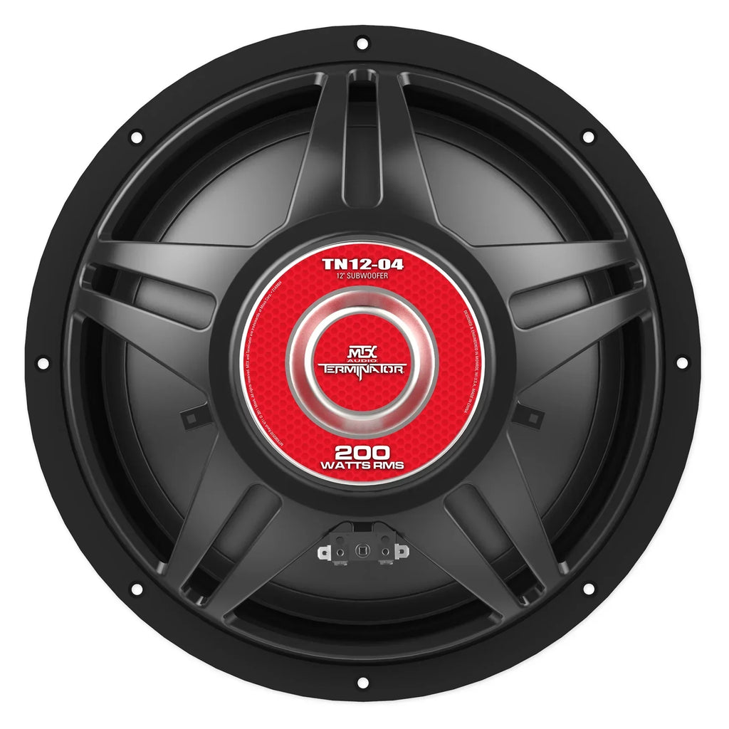 MTX Terminator TN12-04 12" 400 Watt Car Audio Subwoofer With Rockville RBS12 Vented Enclosure