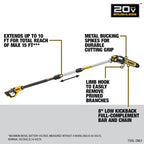 DEWALT 20V MAX 8 in Pole Saw Bare Tool - DCPS620B