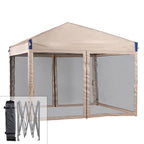 Aoodor Pop Up Canopy 12'x12' With Removable Mesh Sidewalls - Black