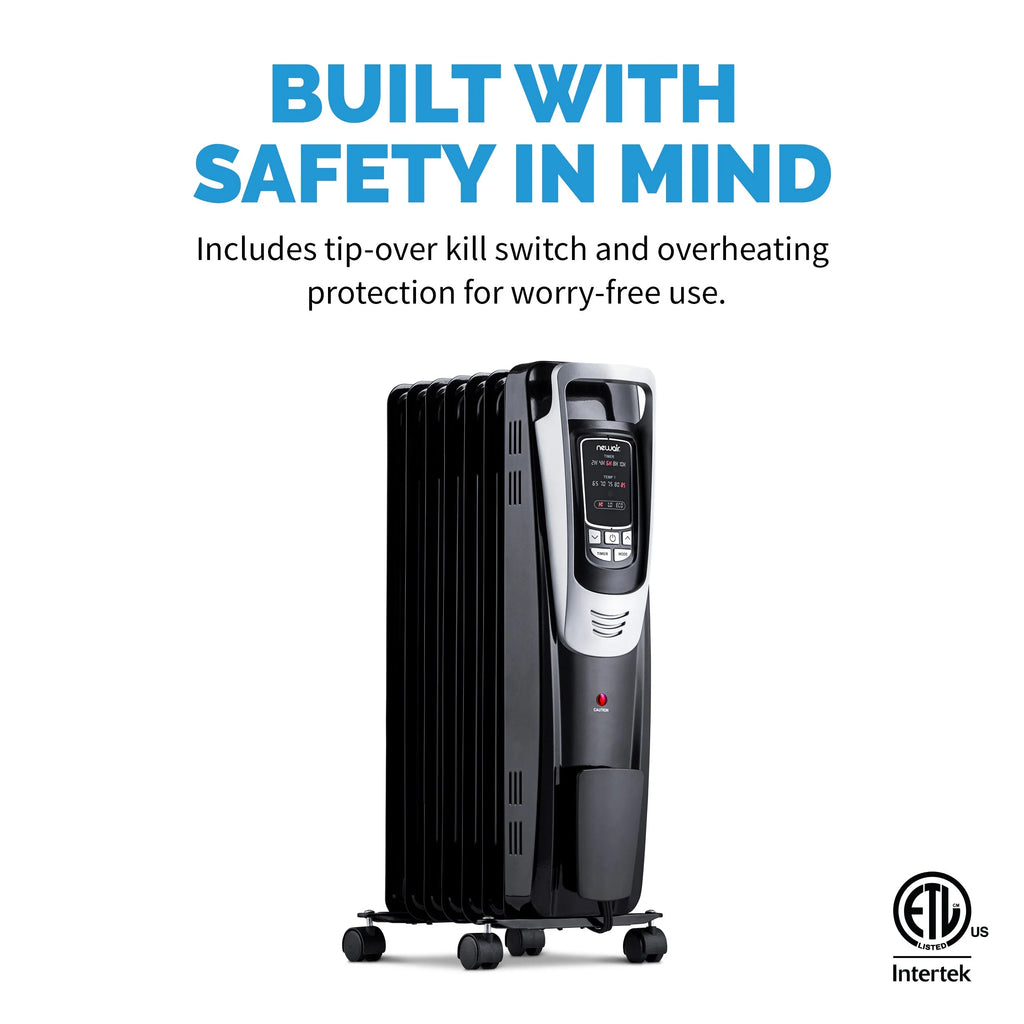 Newair Electric Oil-Filled Freestanding Space Heater, 162 sq. ft.
