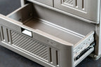 Suncast Single Drawer Resin Base Storage Cabinet - Platinum Metallic