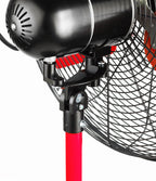 Hyper Tough 20 inch 3-Speed Oscillating Metal Pedestal Fan, Red & Black