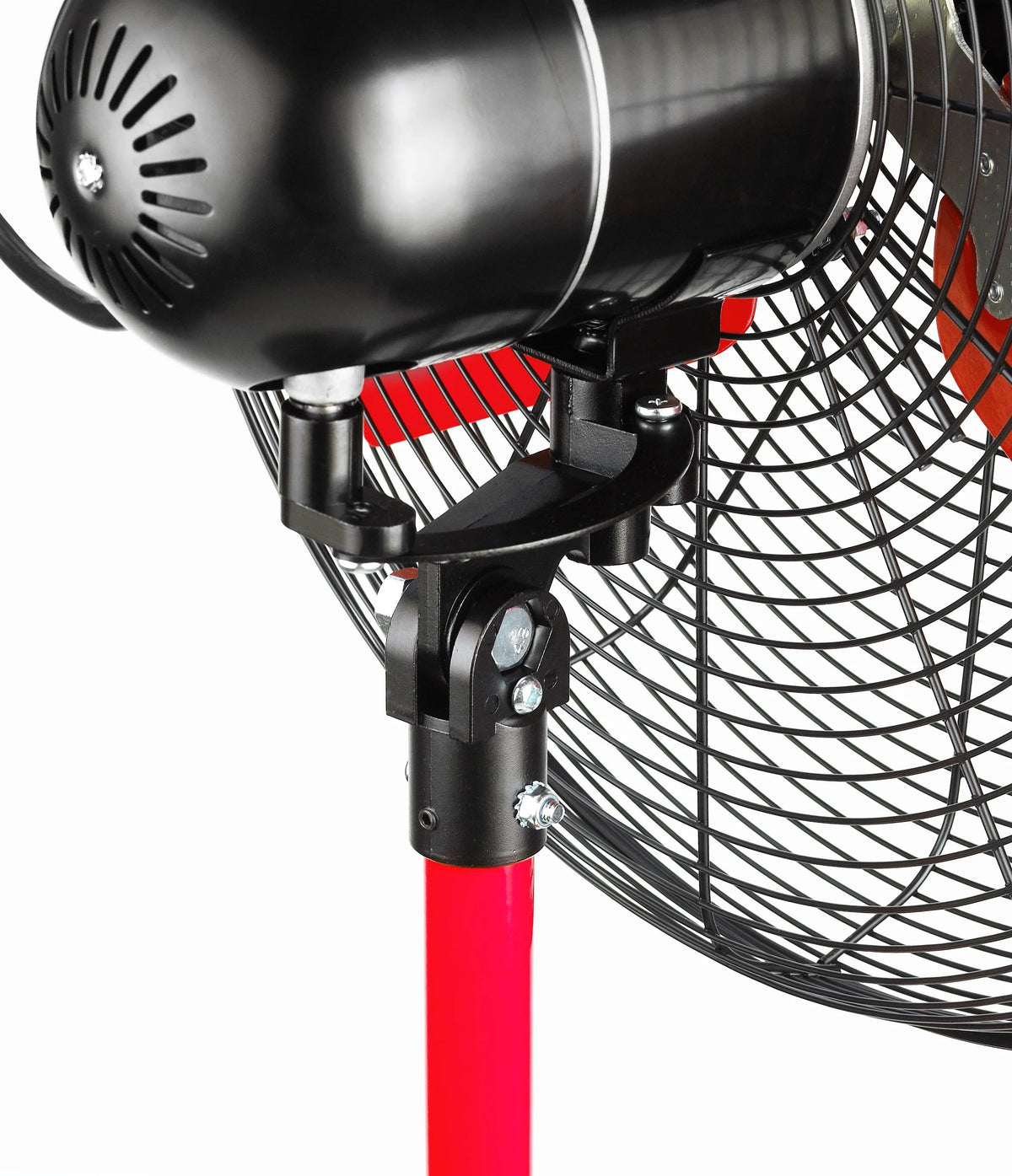 Hyper Tough 20 inch 3-Speed Oscillating Metal Pedestal Fan, Red & Black