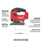 Milwaukee M18 FUEL 18-Volt Lithium-Ion Brushless Cordless D-Handle Jig Saw With M18 5.0 Ah Battery - 2737-20-48-11-1850