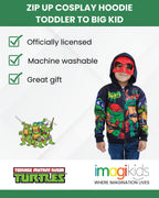 Teenage Mutant Ninja Turtles Toddler Boys' Cosplay Fleece Zip-Up Hoodie TMNT Black