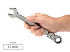TEKTON Flex Head 12-Point Ratcheting Combination Wrench Set, 14-Piece (6-19 mm) - WRC95302