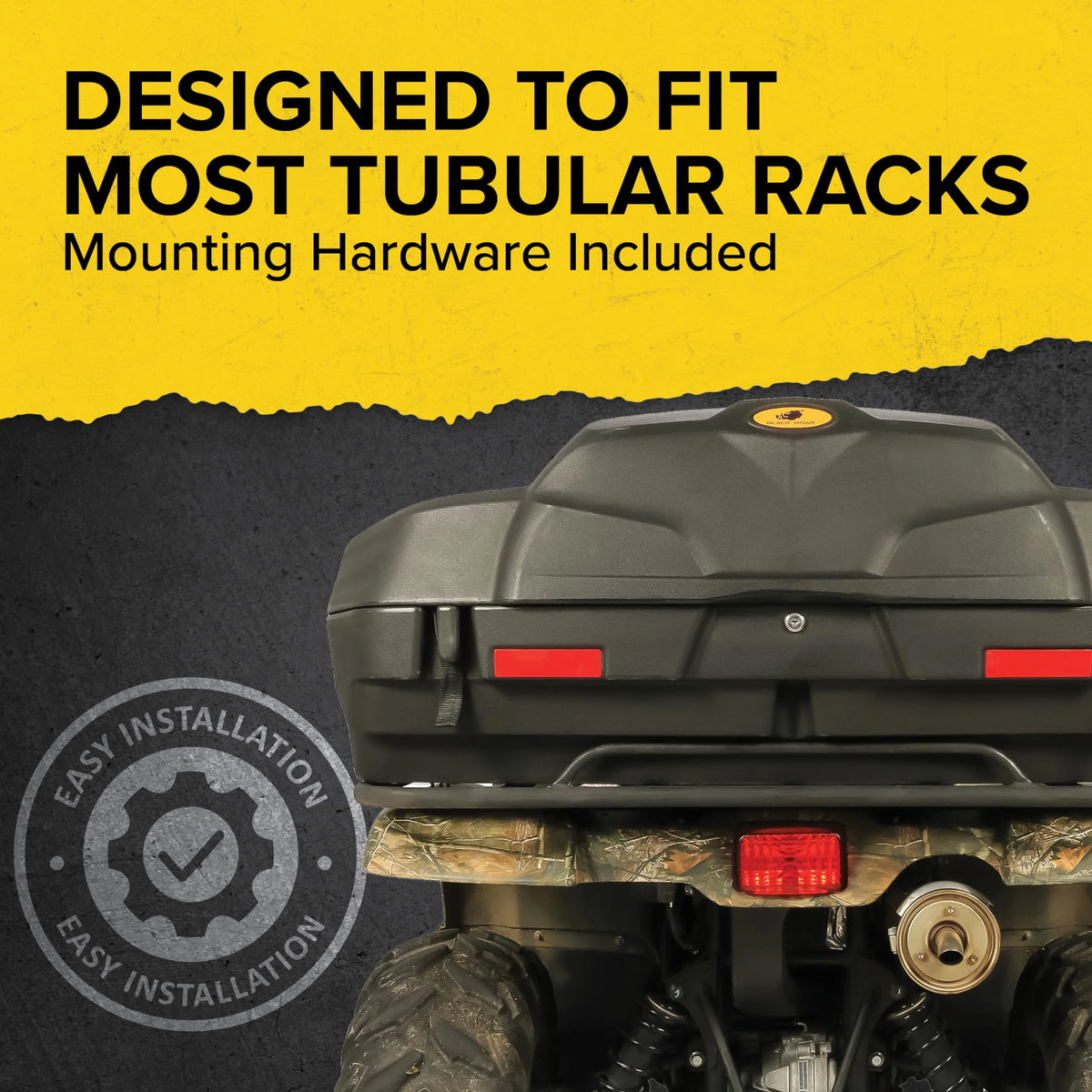 Black Boar Camco ATV/UTV Rear Storage Box And Lounger, 7 Cubic Feet - 20 x 12 x 16 inch