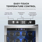 Electactic 3.2 Cu Ft 130 Can Beverage Refrigerator Cooler, Black, 19.29 x 17.32 x 30.79 inches - JC-90