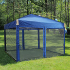 Aoodor Pop Up Canopy 12'x12' With Removable Mesh Sidewalls - Black