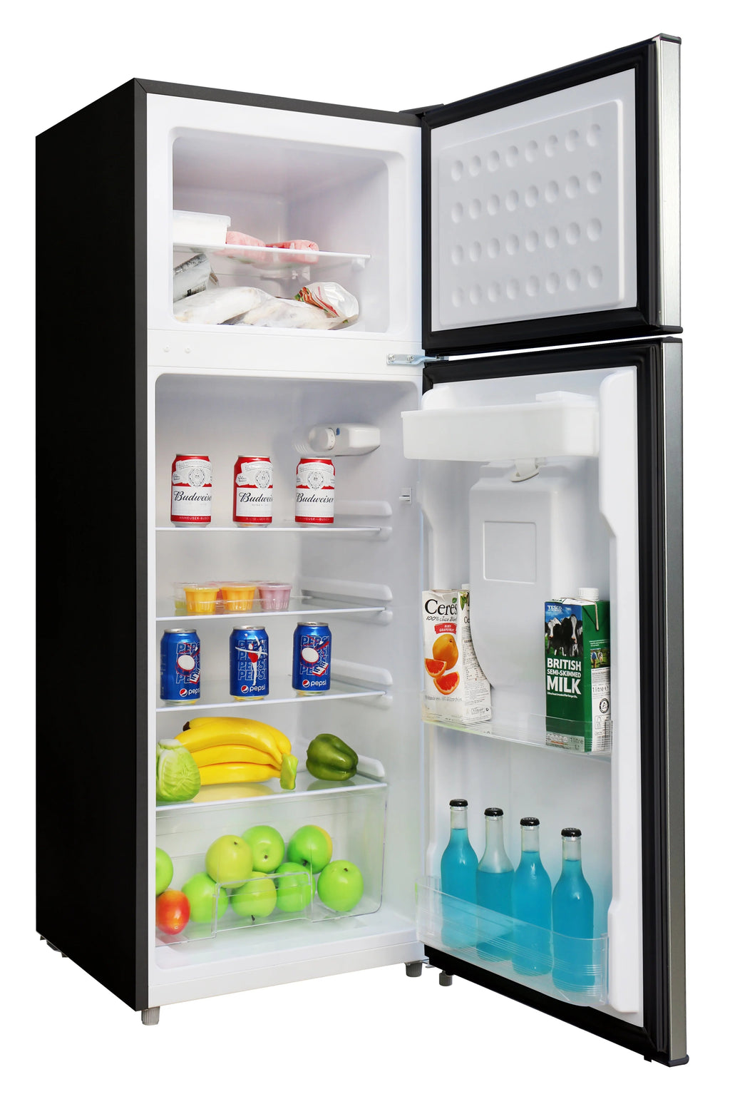 Frigidaire Top Mount Refrigerator, 7.3 Cu. Ft., Integrated Beverage Dispenser, Platinum