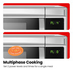 Chefman Countertop Microwave Oven, 0.9 Cu Ft, 900 Watts, Stainless Steel - CRJ55-SS-9