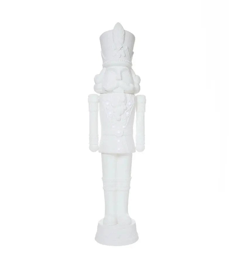 Holiday Time Lighted Musical Nutcracker Statue 75 inch / 6 Foot White - 2025