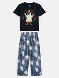 Wonder Nation Boys Short Sleeve Graphic Tee and Wide Leg Pants Sleep Set, 2-Piece, Sizes 4-18