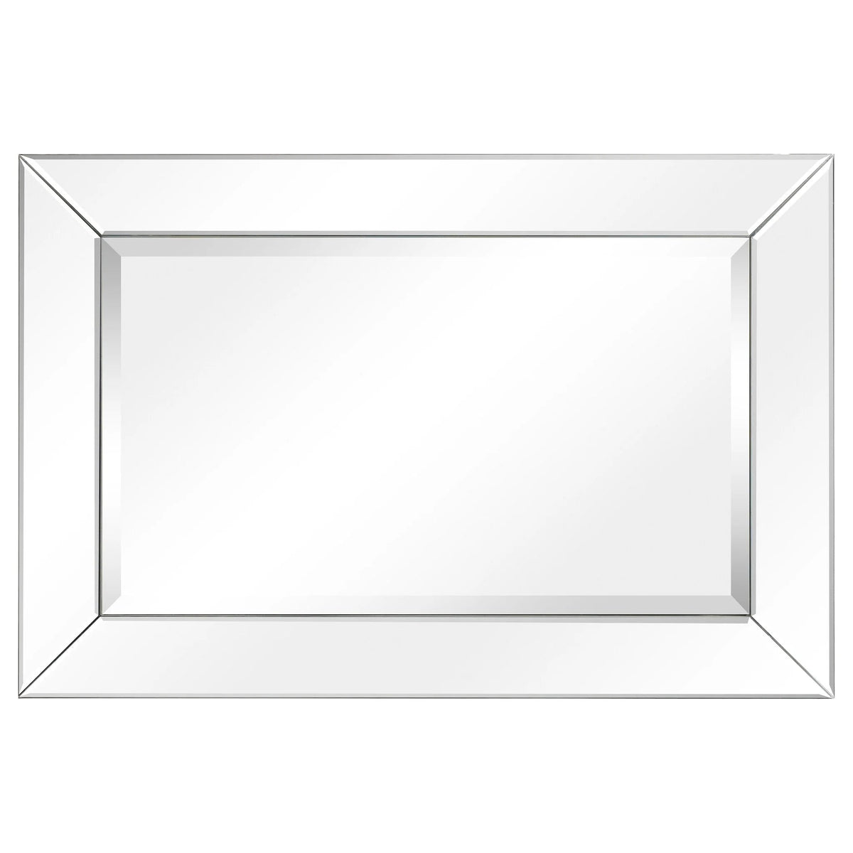 Rectangular Clear Beveled Wall Mirror - 3 Sizes