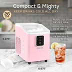 Igloo Self-Cleaning Countertop Ice Maker, 26 lbs. Per Day, 8 Pieces Every 7-8 Minutes, Aqua