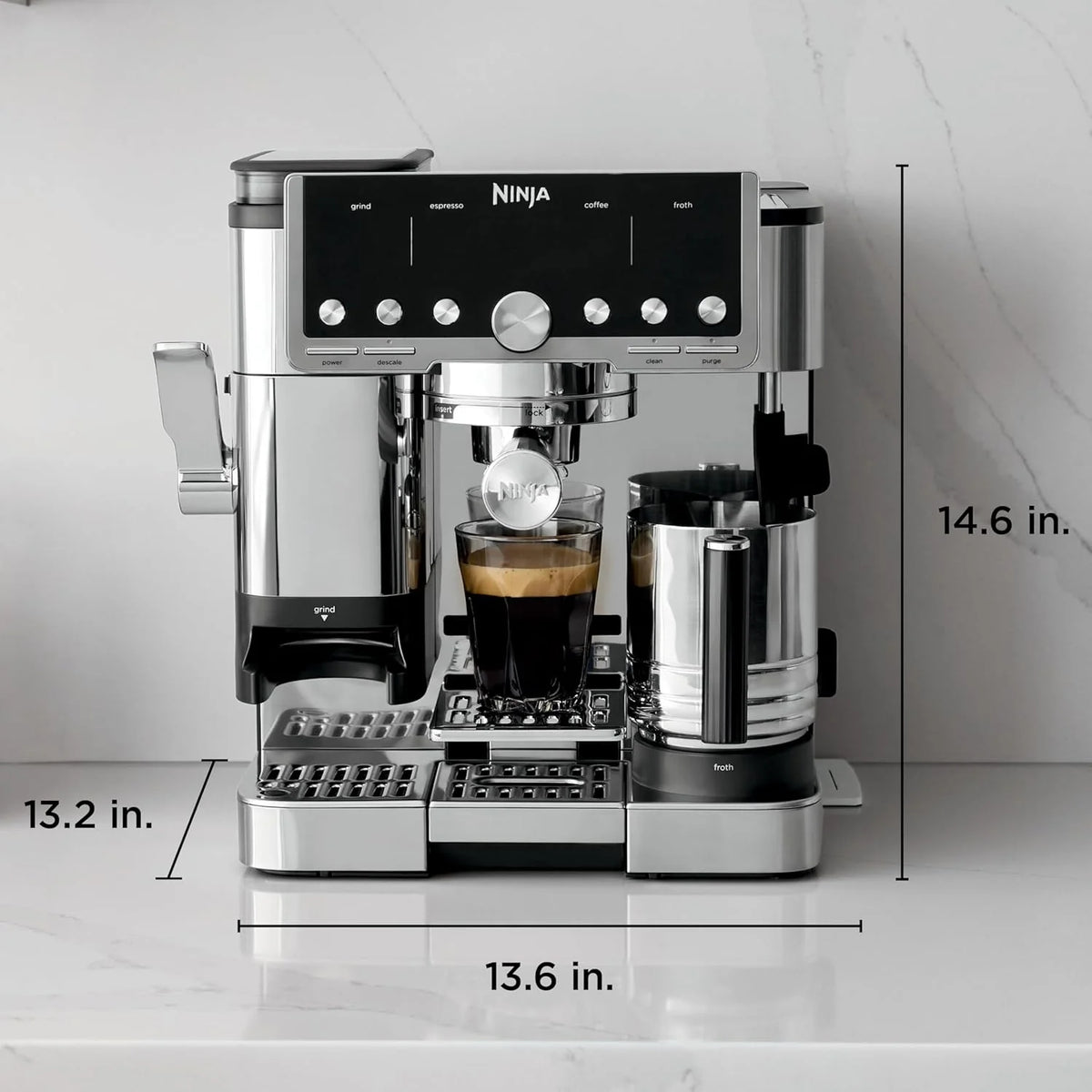 Ninja Luxe Cafe Pro Series Espresso Machine, Drip Coffee And Cold Brew - 68 Fluid Ounces