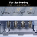 Igloo Self-Cleaning Countertop Ice Maker, 26 lbs. Per Day, 8 Pieces Every 7-8 Minutes, Aqua