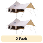White Duck Outdoors Regatta Bell Tent Awning, Desert Red, 10 ft - Complete Canopy With Poles