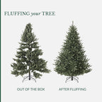 Balsam Hill Artificial Christmas Tree 7.5ft Pre-Lit Classic Blue Spruce With 1000 Clear Incandescent Lights