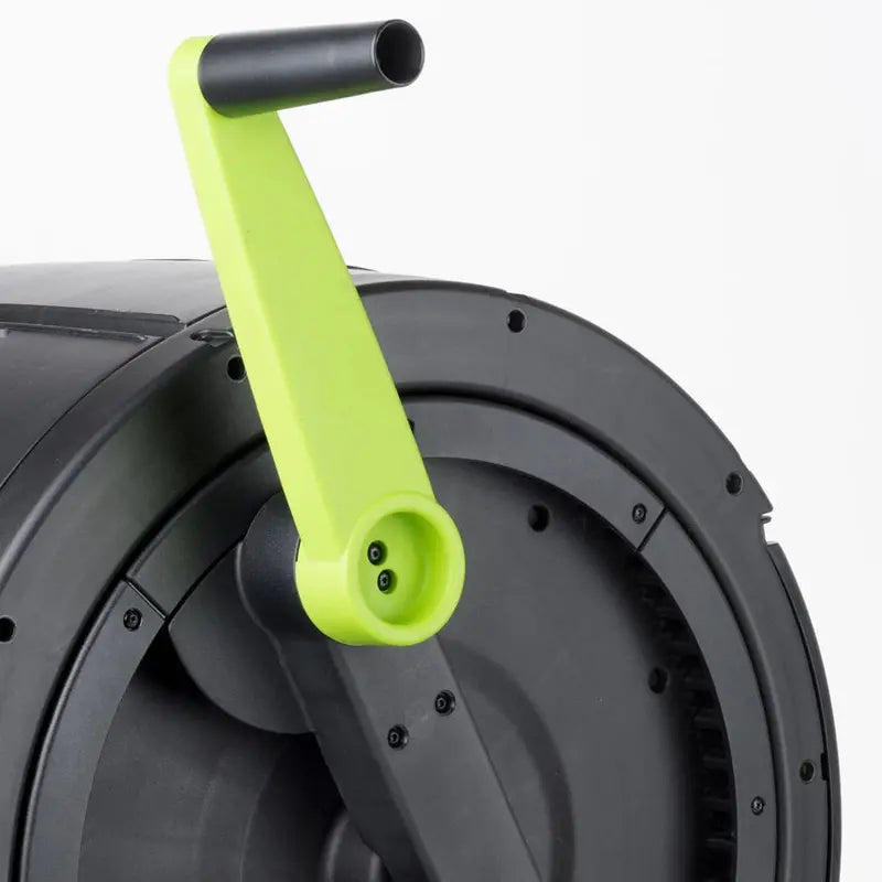 Maze 65-Gallon Dual-Chamber Compost Tumbler With Integrated Cart - Black